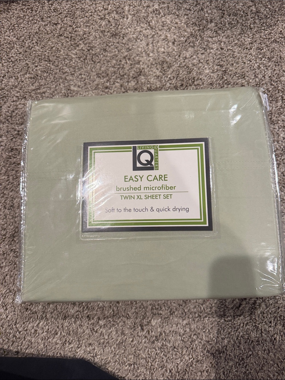 Living Q Easy Care Brushed Microfiber Twin XL Sheet Set - Sage Green